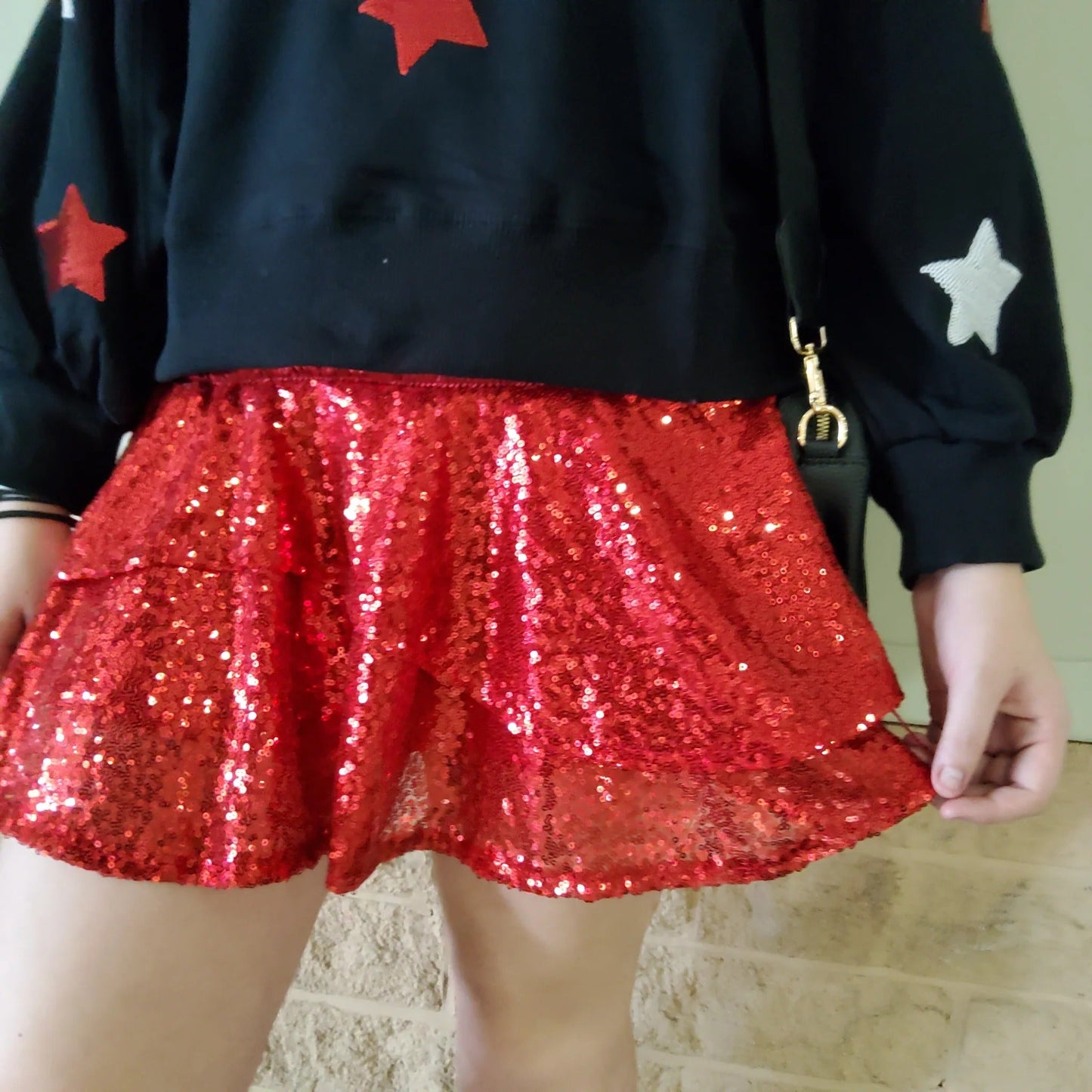 SPARKLE SKIRT - RED