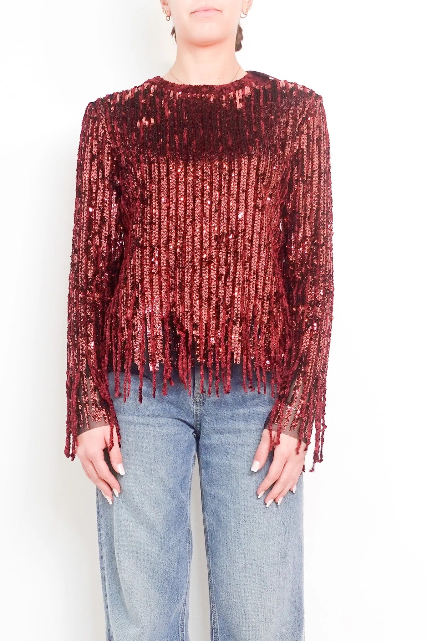 Red Sequin Top