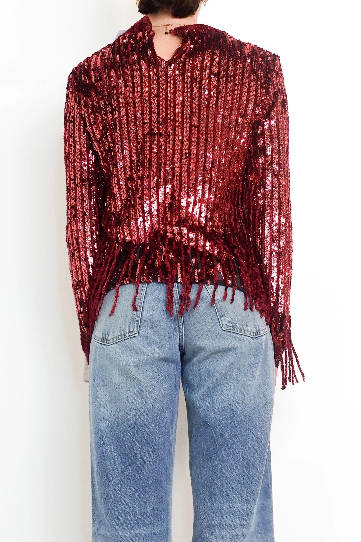 Red Sequin Top
